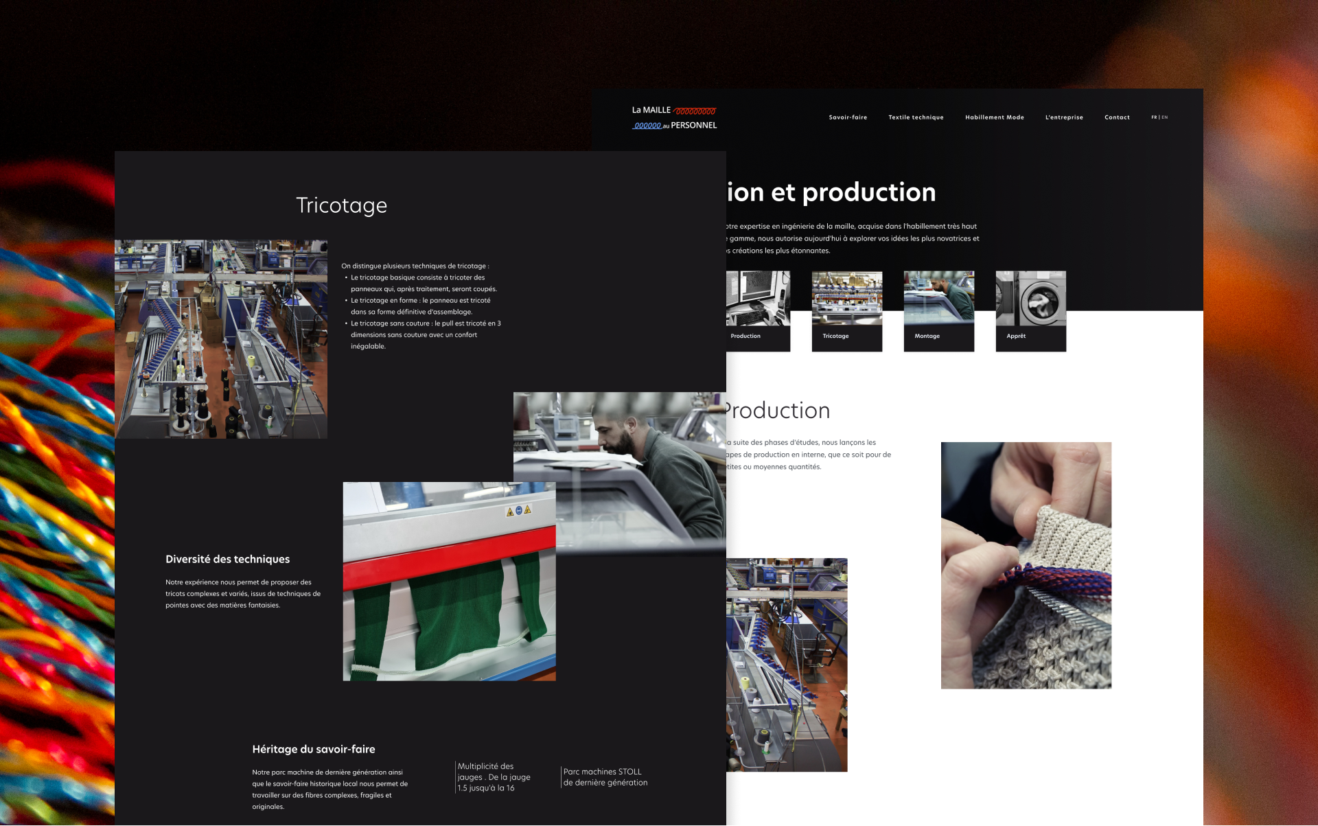 Images Site Web Maille au personnel